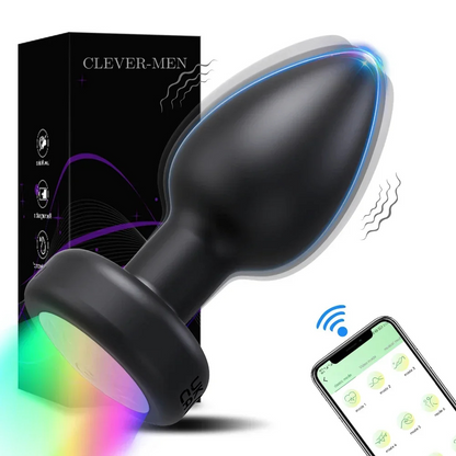 APP-Controlled Rotation LED Anal Plug