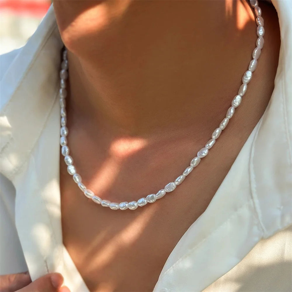 Baroque Alien Pearl Necklace Men