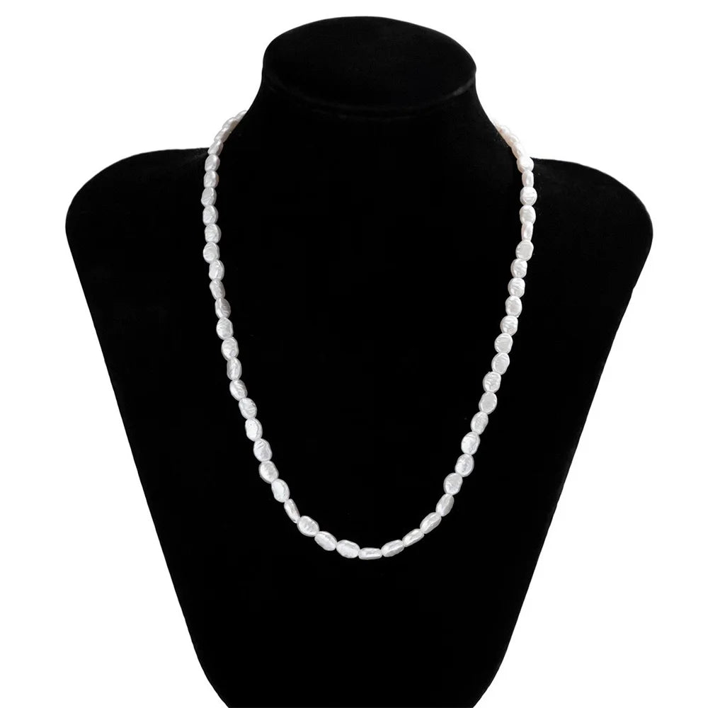 Baroque Alien Pearl Necklace Men