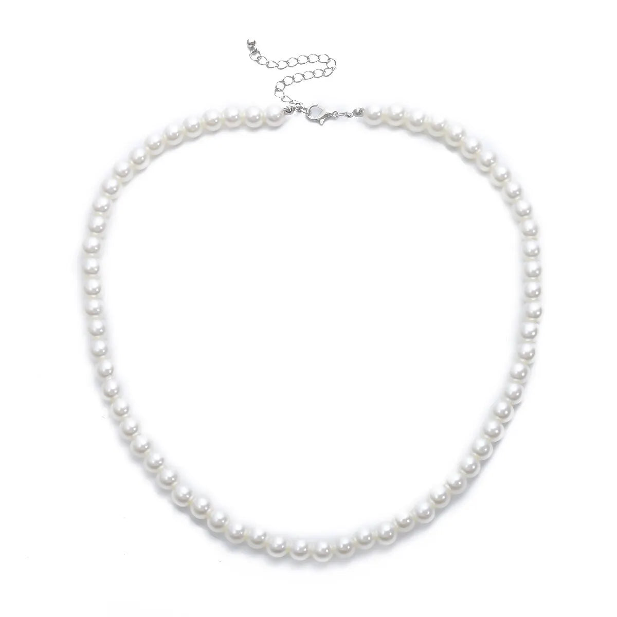 Pearl Beaded Short Choker Necklace for Men