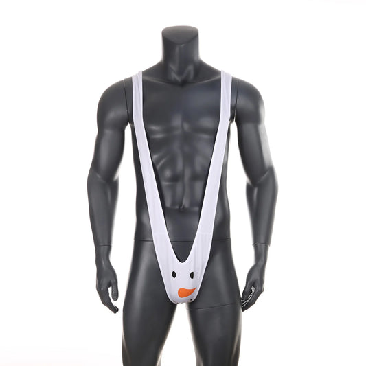 Sexy Snowman Christmas Mankini Bodysuit