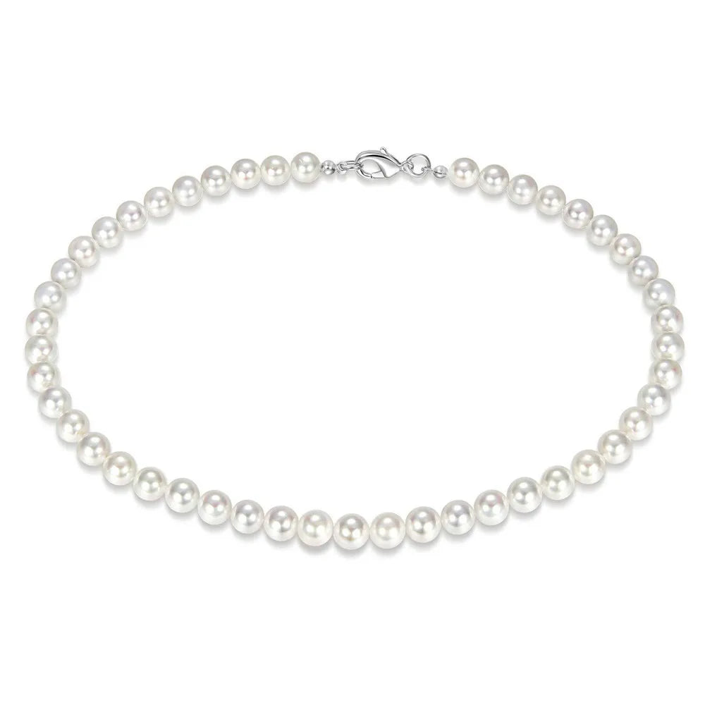 Cool Artificial White Pearl Necklace 1 Pcs