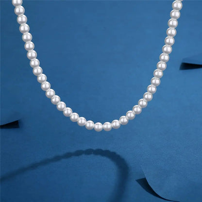 Hip-Hop Imitation Pearl Necklace for Men