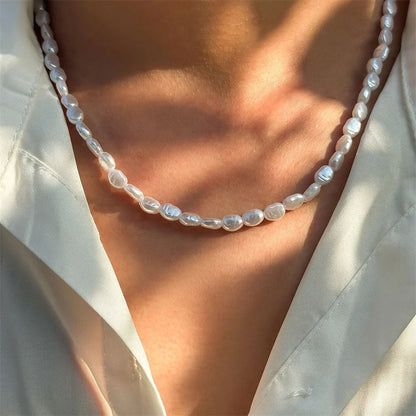 Baroque Alien Pearl Necklace Men