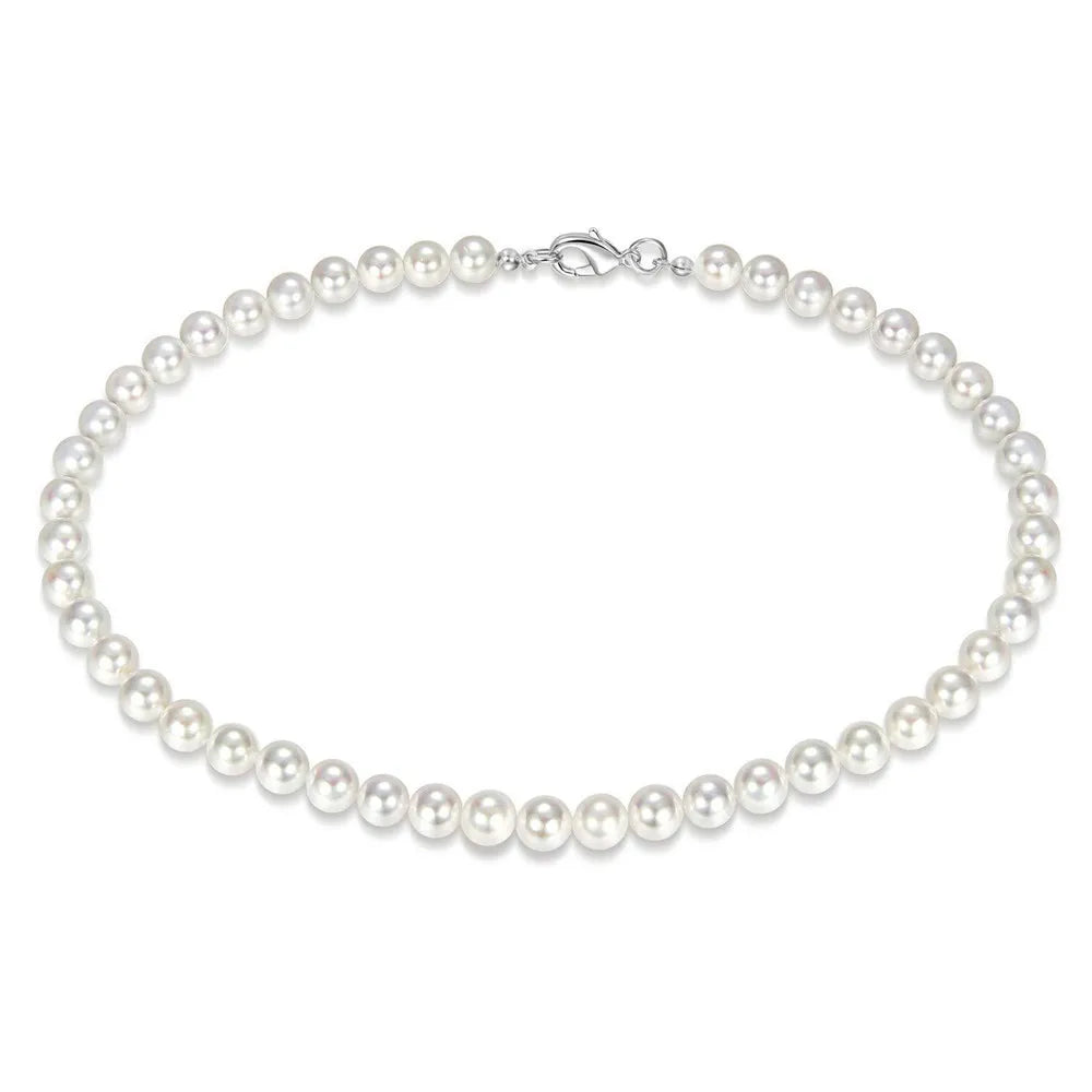 Hip-Hop Imitation Pearl Necklace for Men