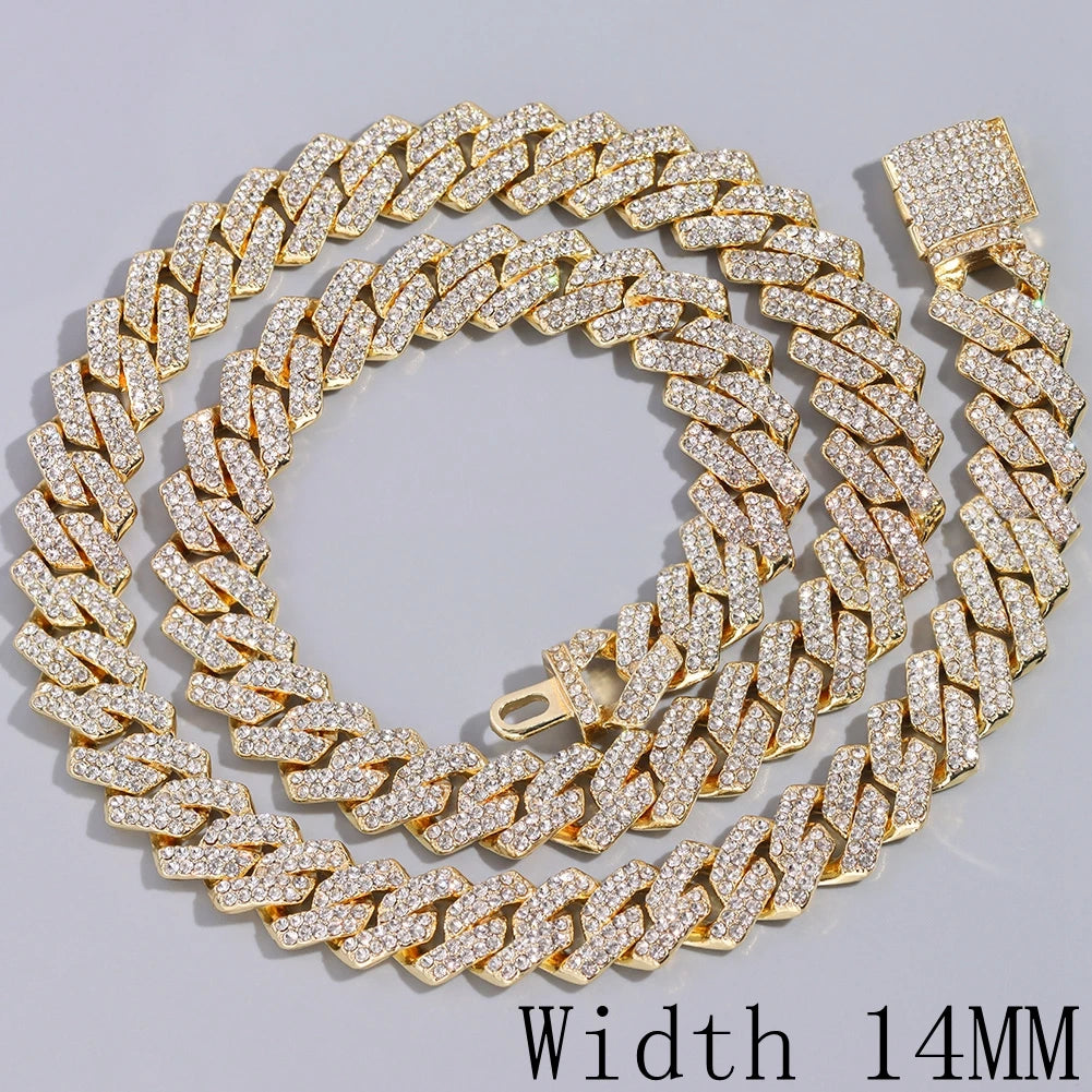 Luxury Prong Cuban Link Chain Necklace