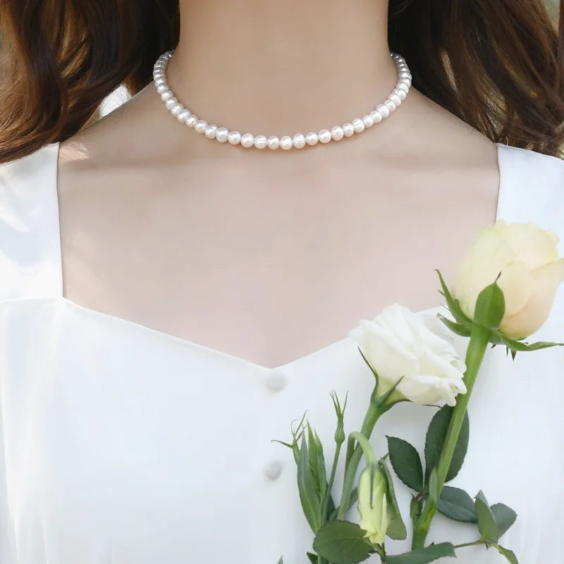 Cool Artificial White Pearl Necklace 1 Pcs