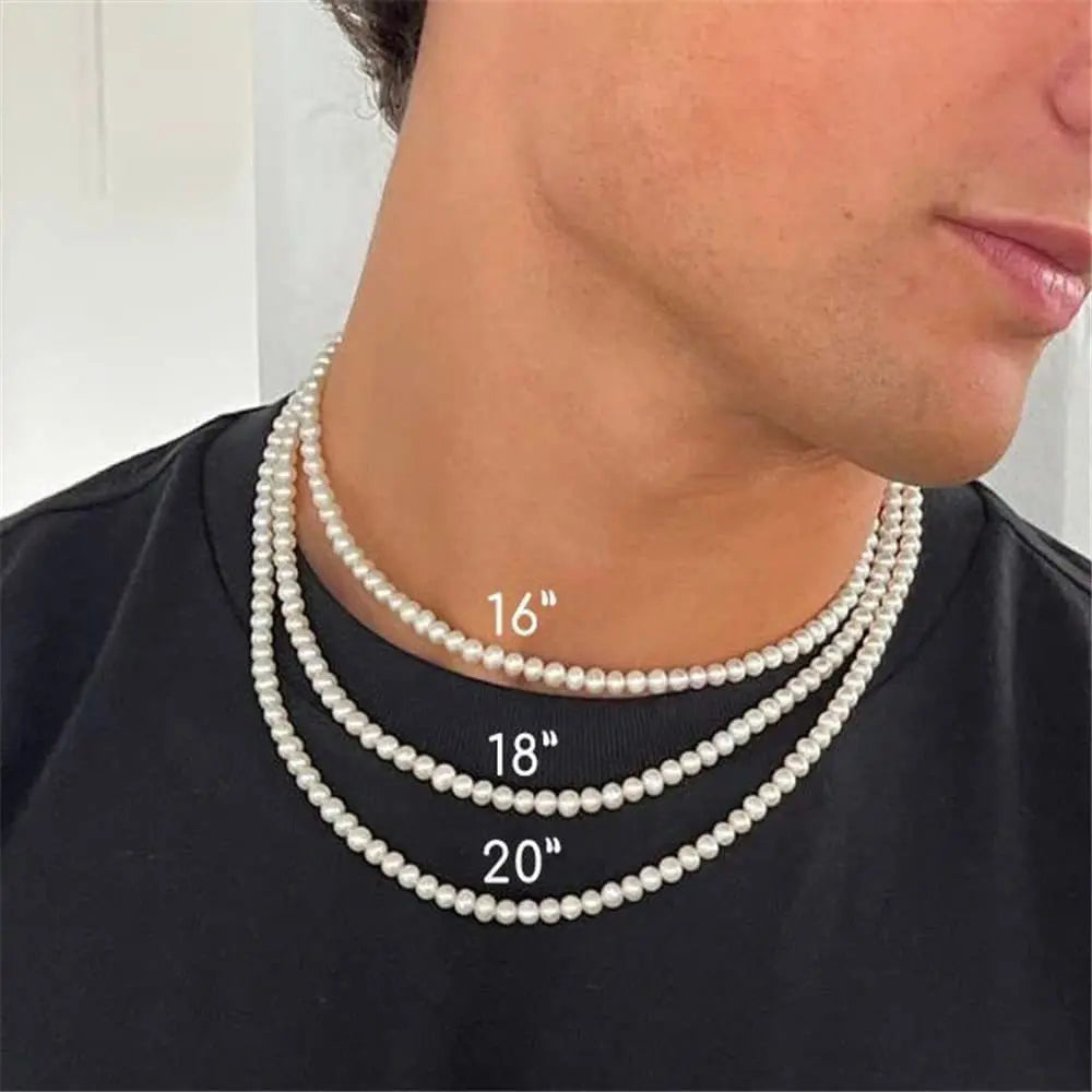 Cool Artificial White Pearl Necklace 1 Pcs